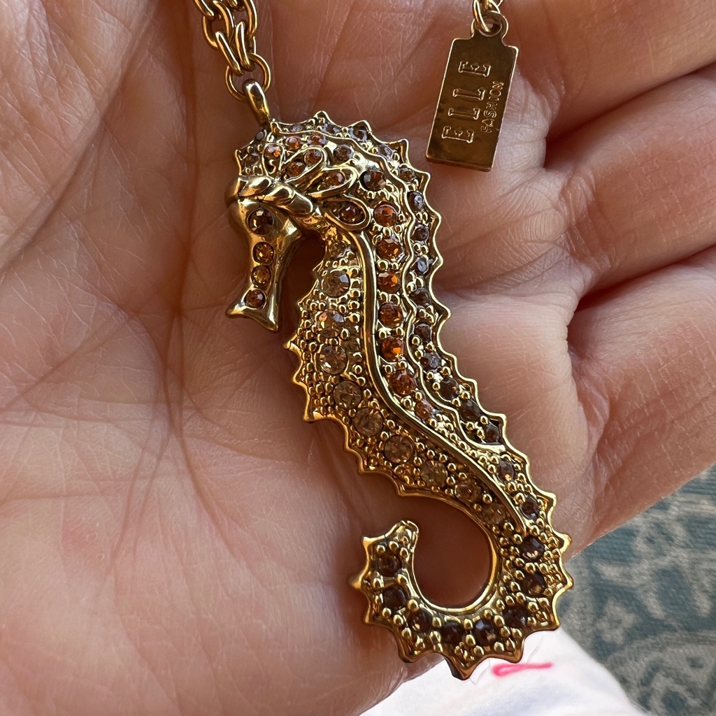 Elle Gold And Pink Fashion Necklace